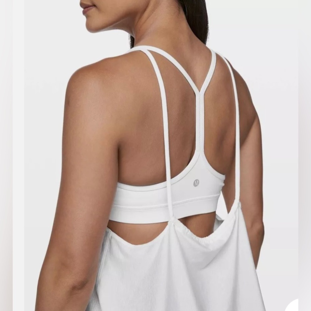 Lululemon Flow Y 2-in-1 Tank- White- Women’s 8